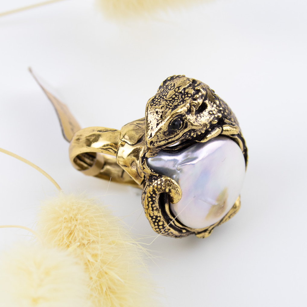 Кольцо с барочным жемчугом ALCOZER & J