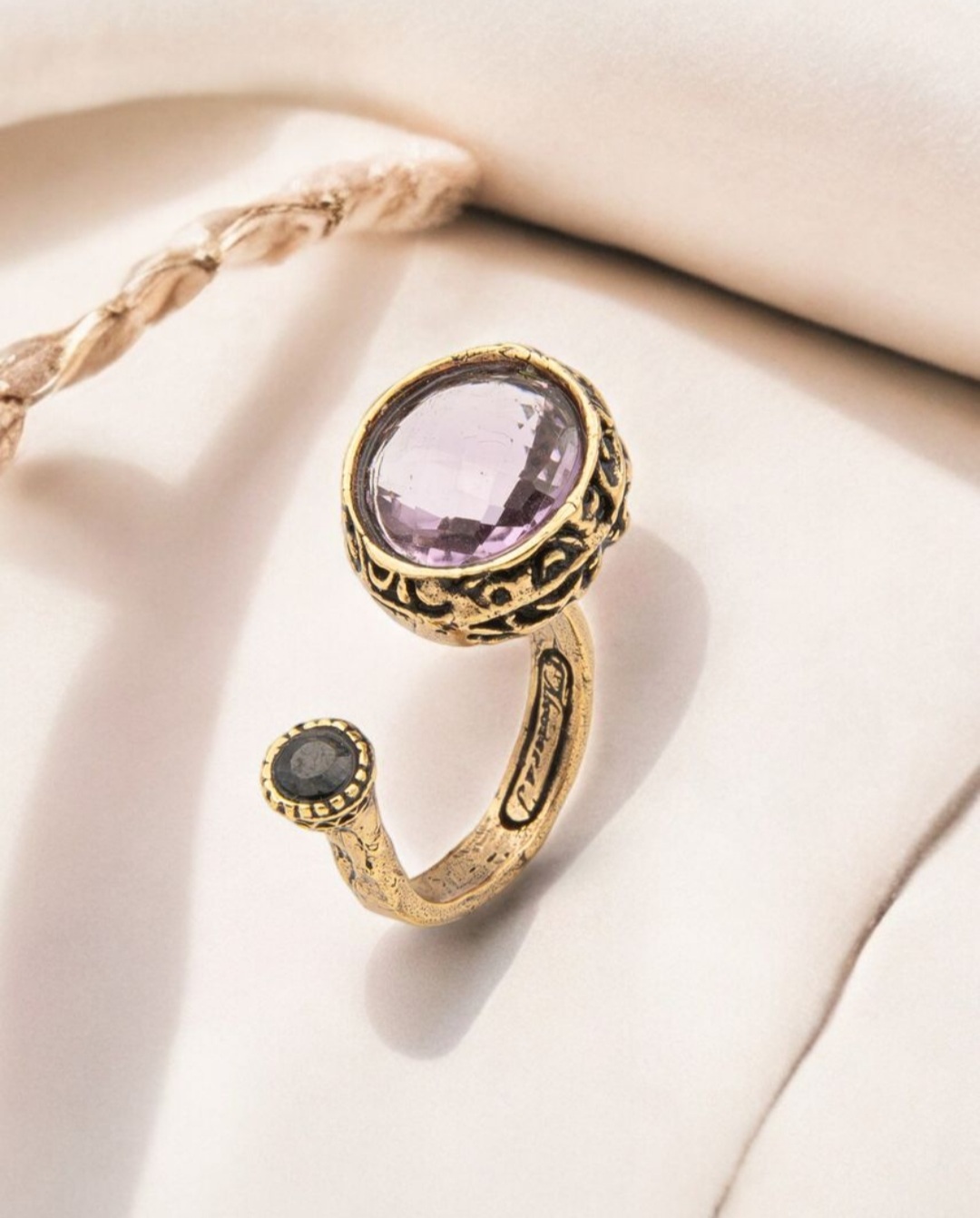 Кольцо с аметистом и сапфиром ALCOZER & J A58MV23