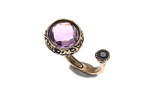 Кольцо с аметистом и сапфиром ALCOZER & J A58MV23