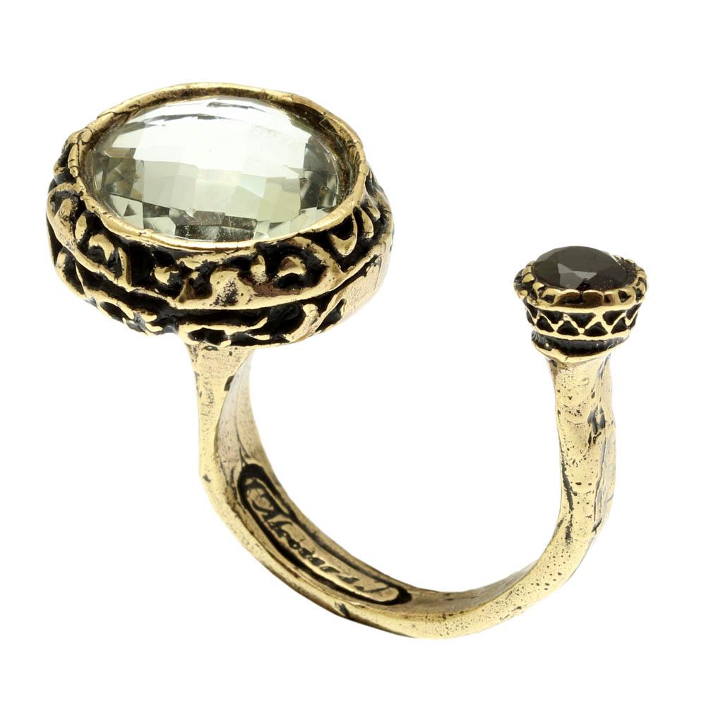 Кольцо  с празиолитом и гранатом ALCOZER & J A58MU23