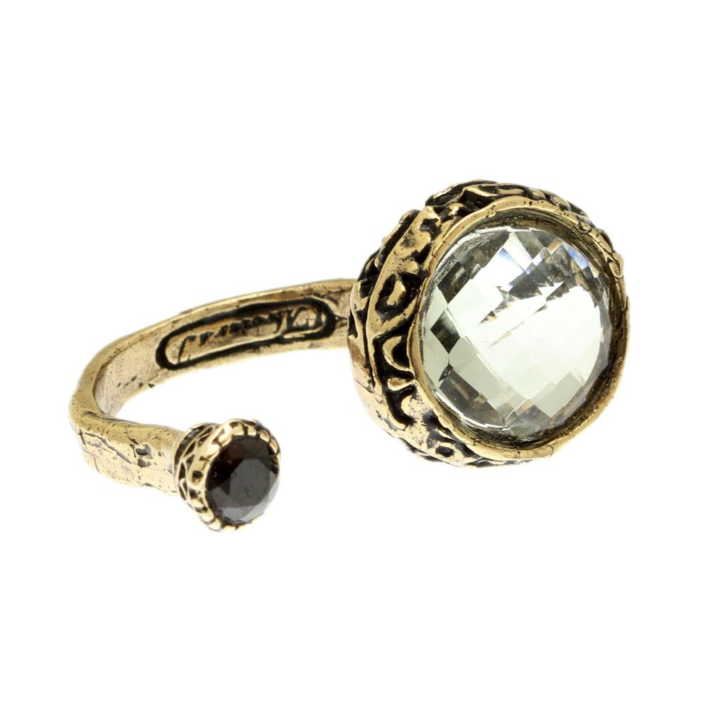 Кольцо  с празиолитом и гранатом ALCOZER & J A58MU23