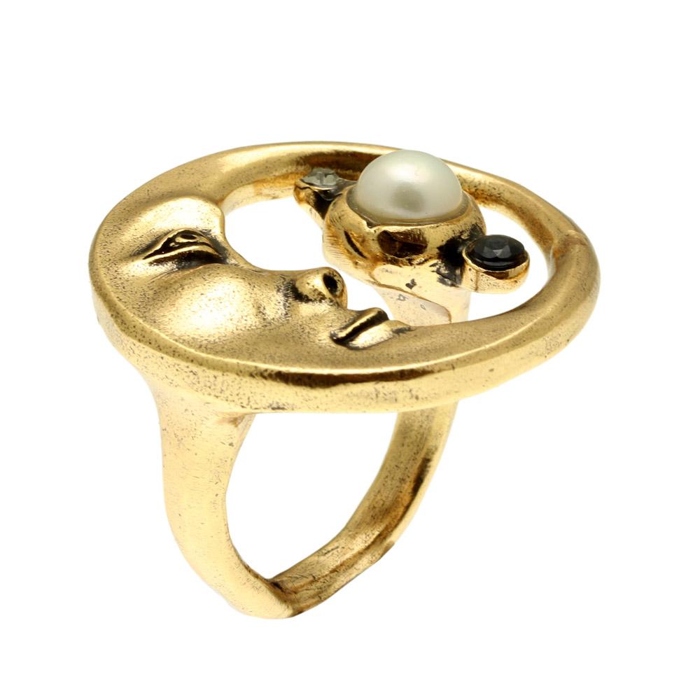 Кольцо с жемчугом, гранатом и Swarovski ALCOZER & J A48GN24