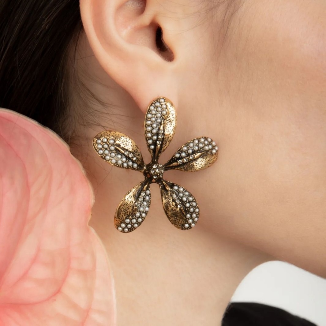 Серьги с жемчугом и Swarovski  ALCOZER & J OP5577C