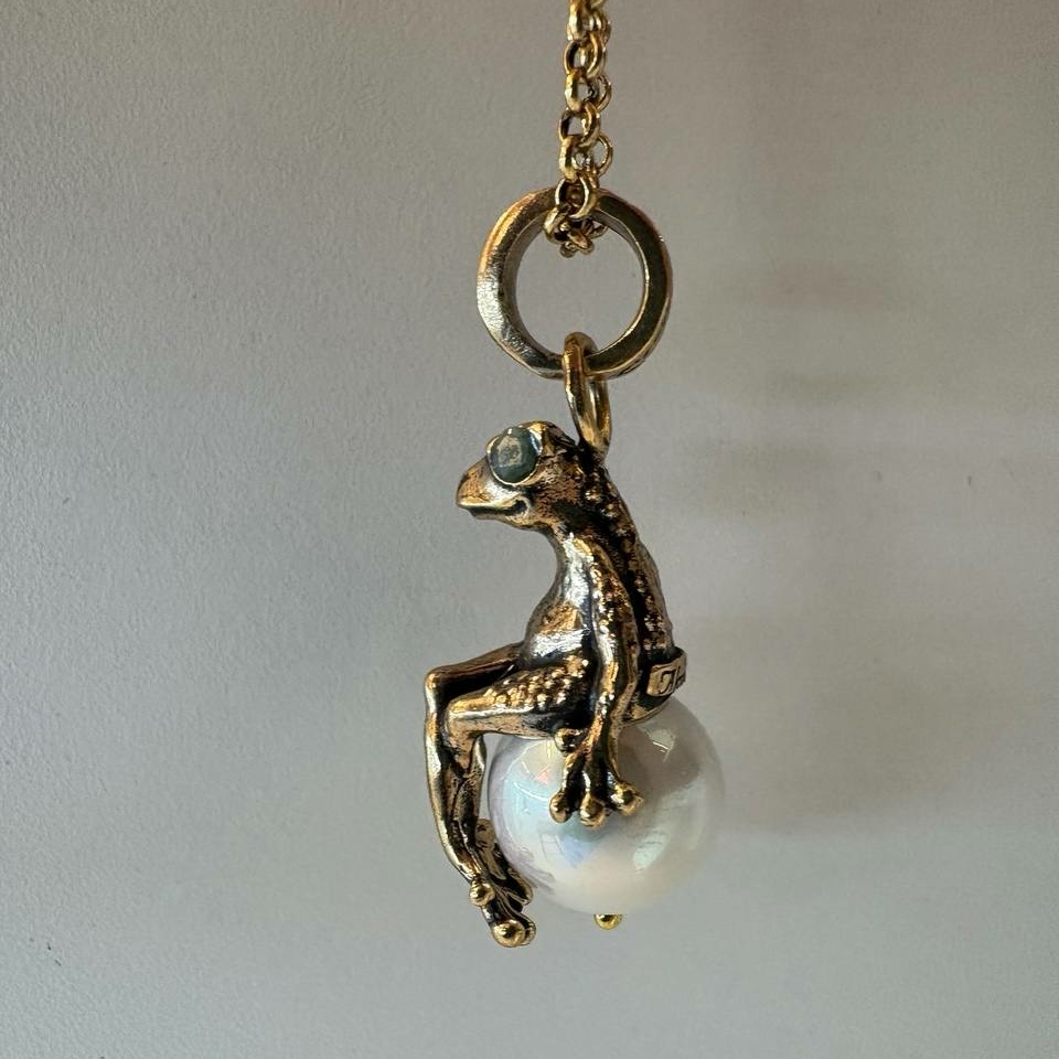 Колье с жемчугом и изумрудом ALCOZER & J C5533C