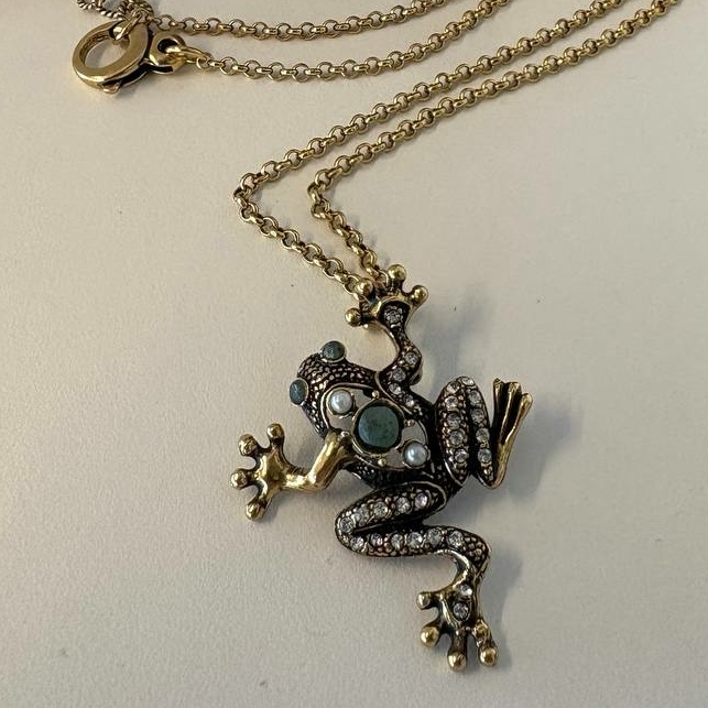 Колье с жемчугом, изумрудом и Swarovski ALCOZER & J C4662C