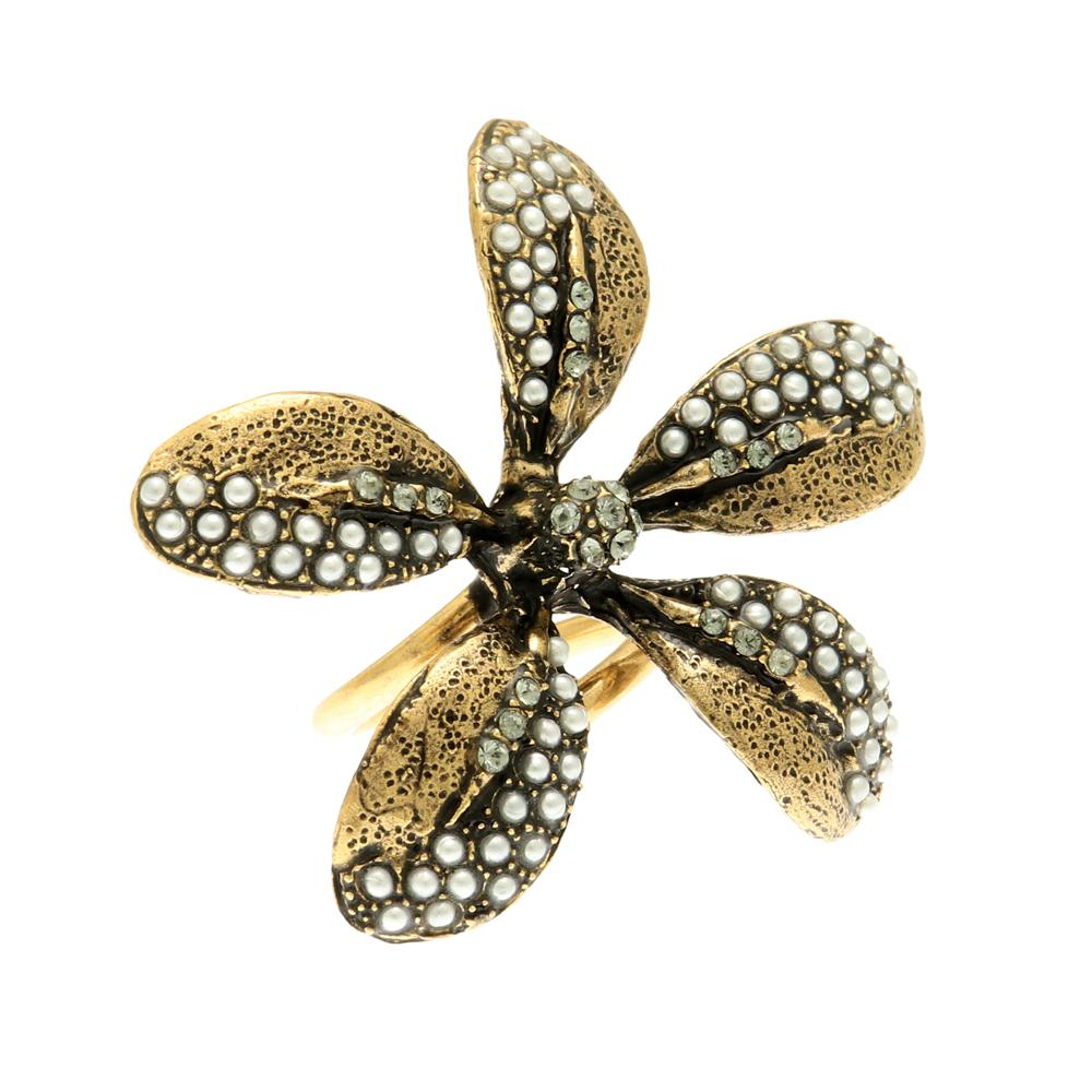 Кольцо с жемчугом и Swarovski ALCOZER & J A5574C