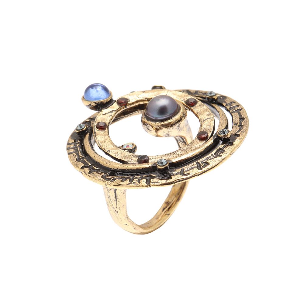 Кольцо c гранатом, жемчугом и Swarovski ALCOZER & J A5476C