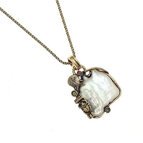 Колье c жемчугом и Swarovski ALCOZER & J C78MX24