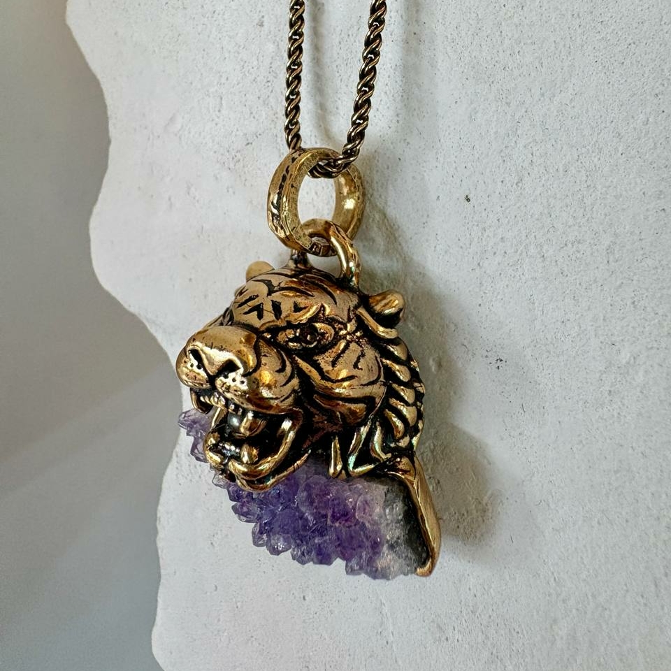 Колье с аметистом, жемчугом и рубином ALCOZER & J C58FZ24