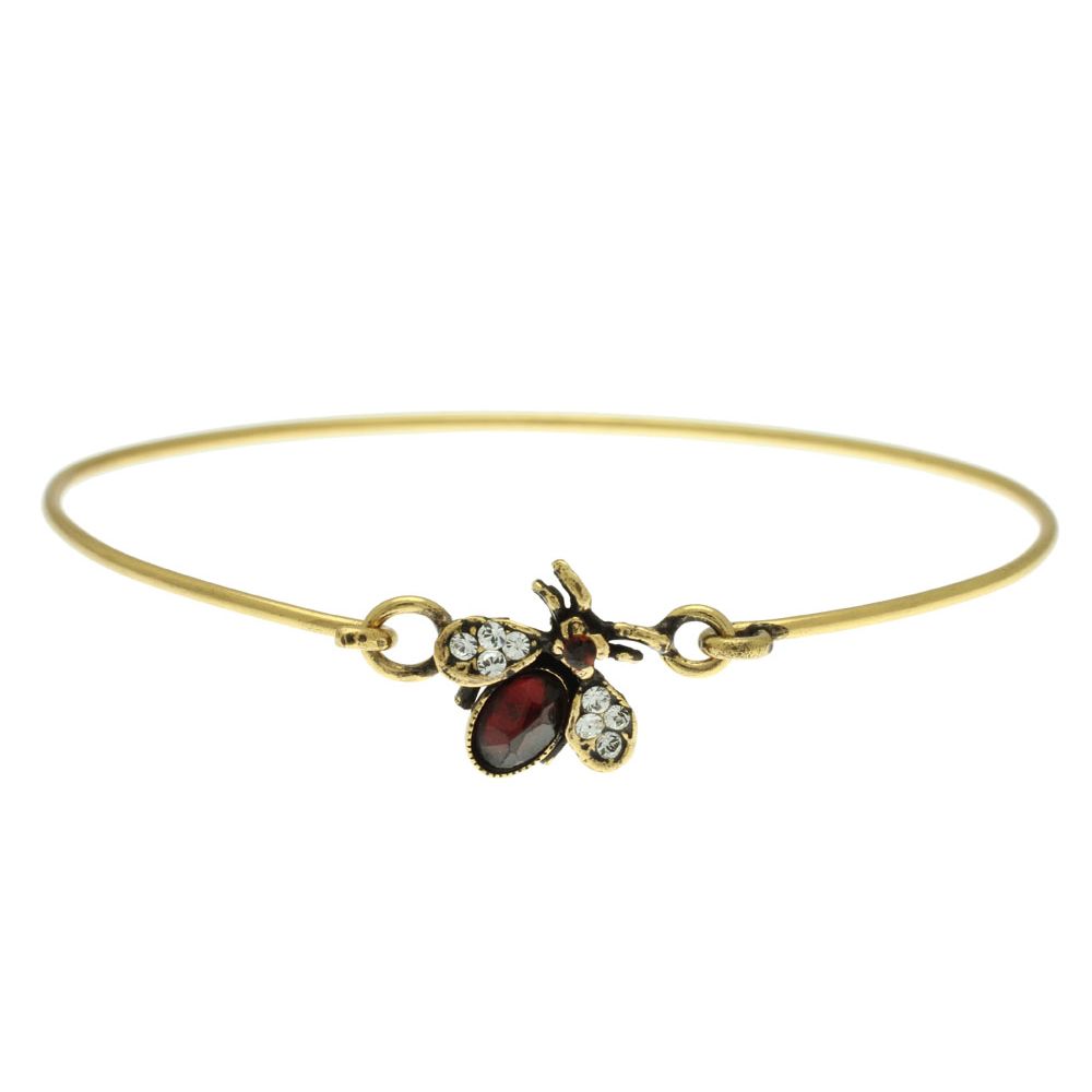 Браслет  ALCOZER&J   с гранатом и Swarovski