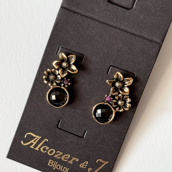 Серьги со шпинелью и рубином ALCOZER & J O48GD24