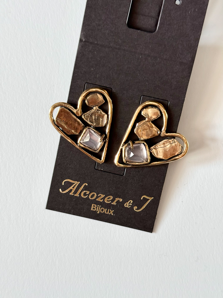 Серьги с розовым кварцем ALCOZER & J O78JM24