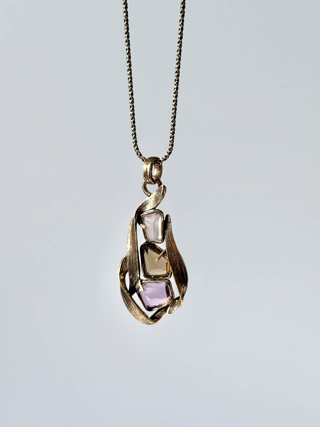 Колье с розовым кварцем, цитрином, аметистом ALCOZER & J C118IC24