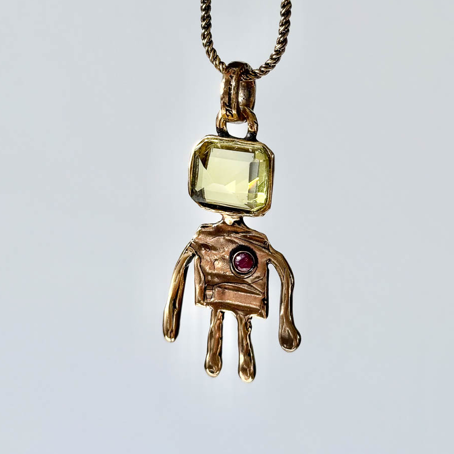 Колье с празиолитом и рубином ALCOZER & J C108AL24