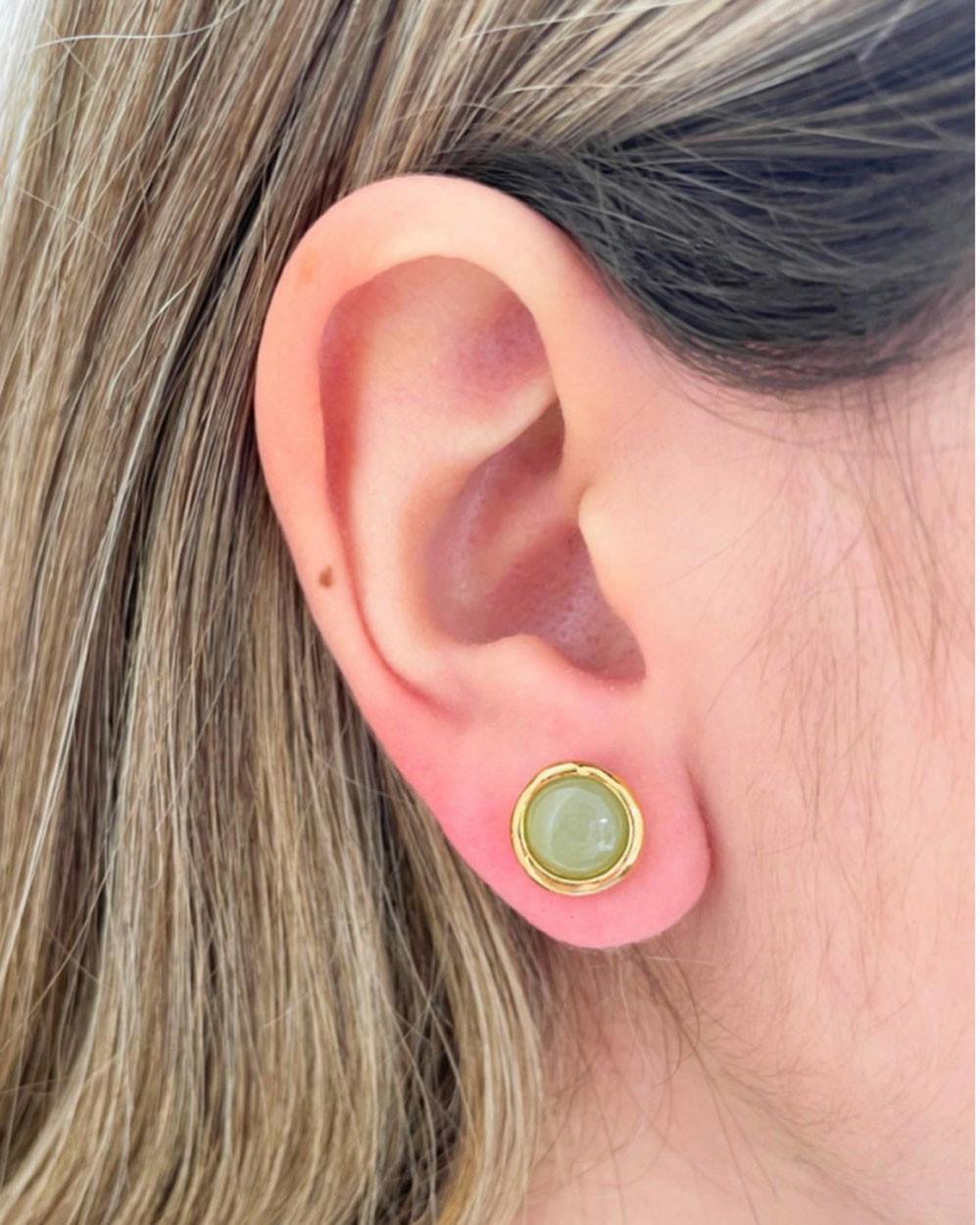 Серьги Velatti A-263-030 с авантюрином 8 мм