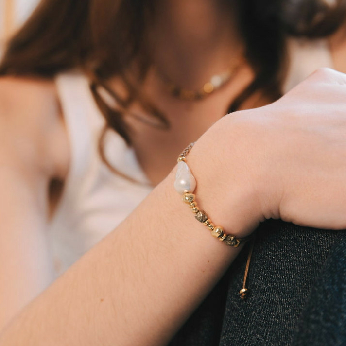 Браслет Velatti P-TR198-100 с барочной жемчужиной