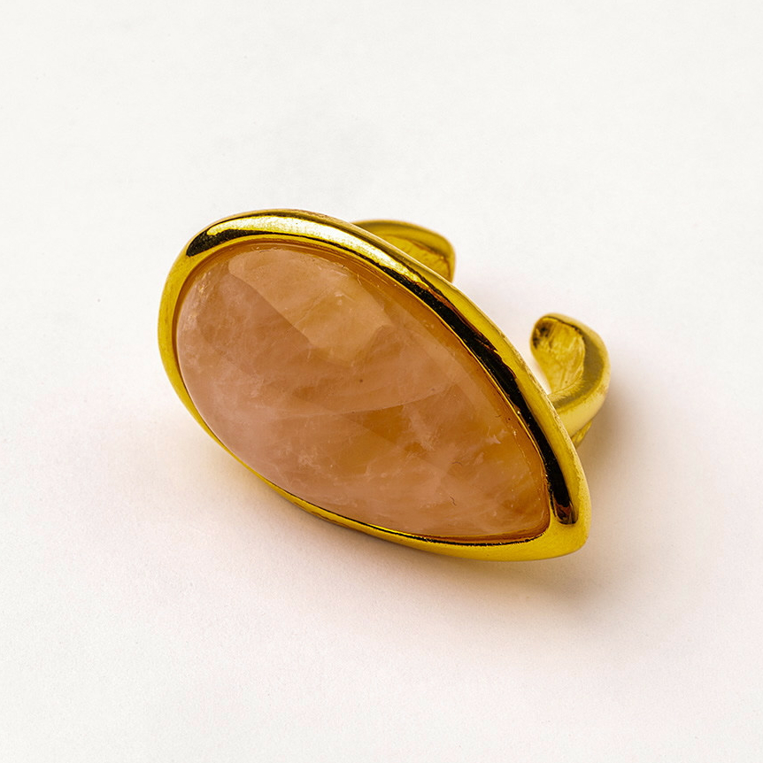 Кольцо Velatti R-223-005 с розовым кварцем