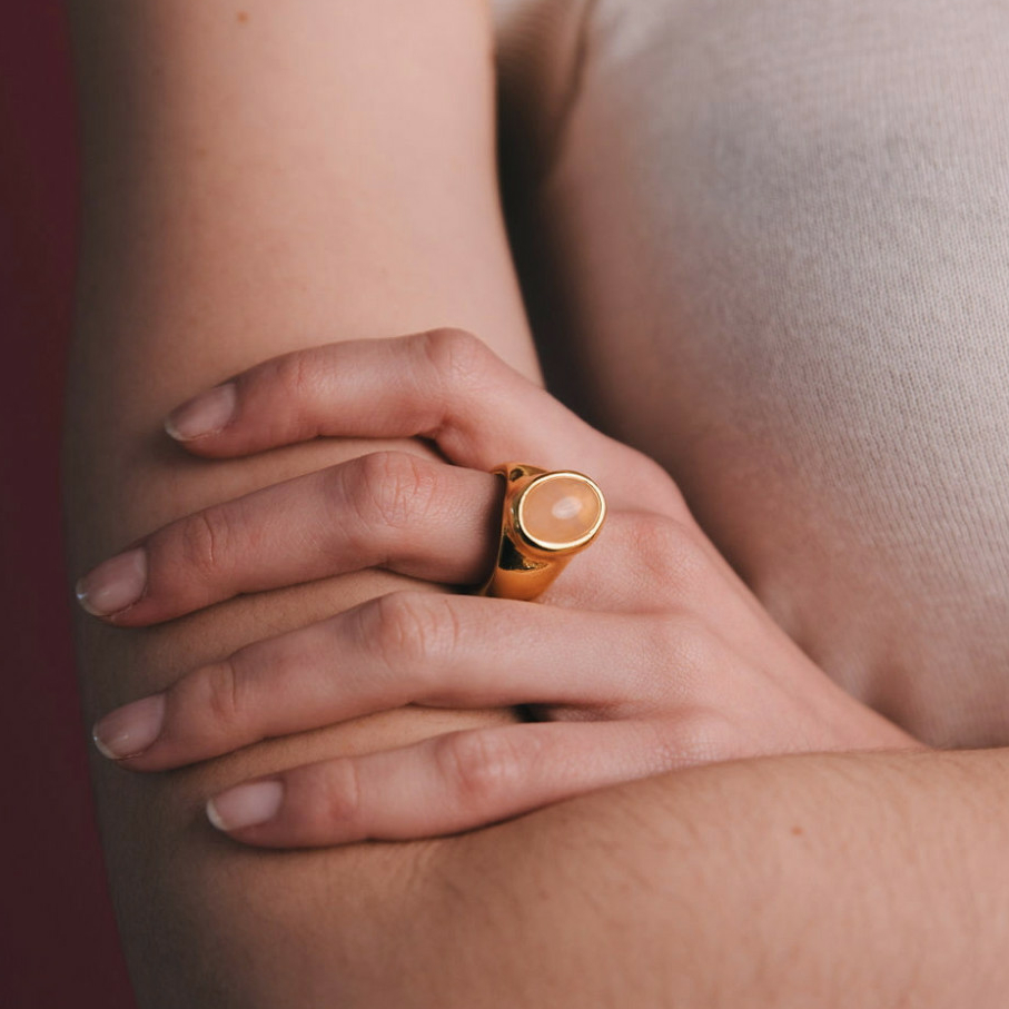 Кольцо Velatti R-226-005 с розовым кварцем