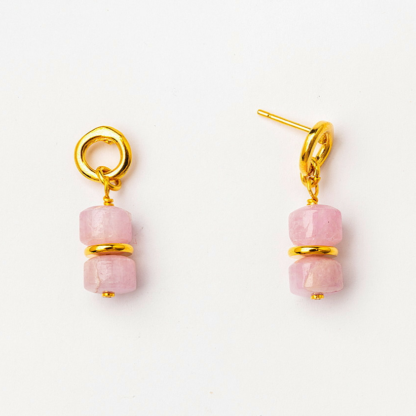 Серьги Velatti A-418-089 с кунцитом