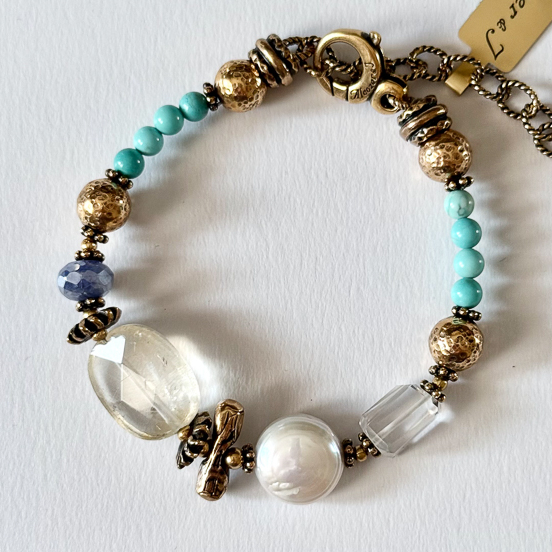 Браслет с миксом натуральных камней ALCOZER & J B38FL24