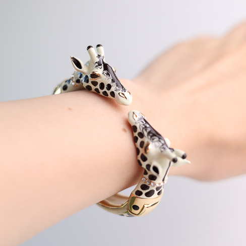 Браслет POLINA FIRENZE BR2451 Жираф бежевый крупный