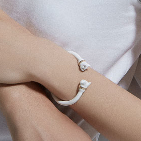 Браслет POLINA FIRENZE BR3933 Кот белый