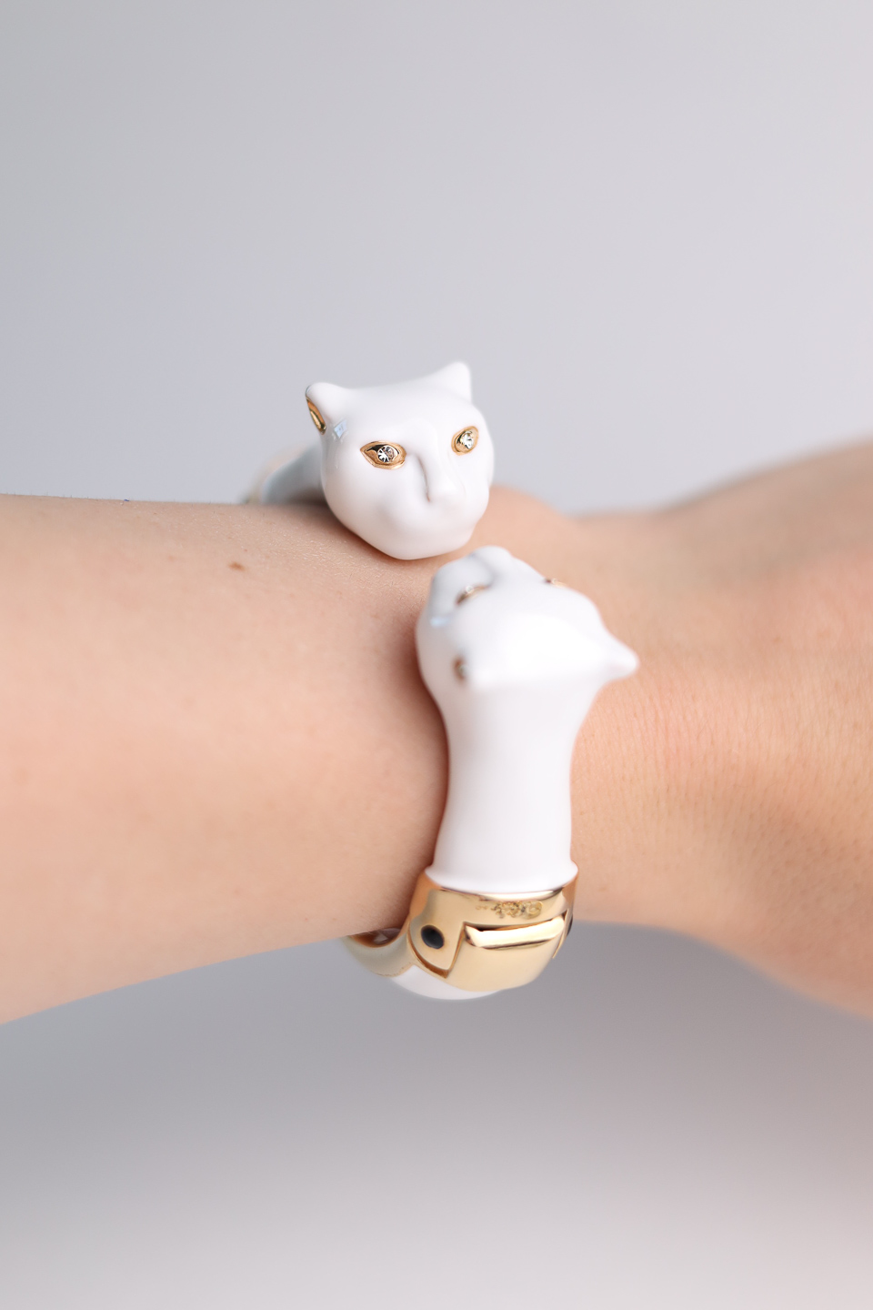 Браслет POLINA FIRENZE BR2668 Пантера белая крупная