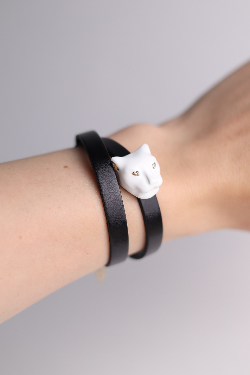 Браслет-чокер POLINA FIRENZE CL2979 Пантера белая