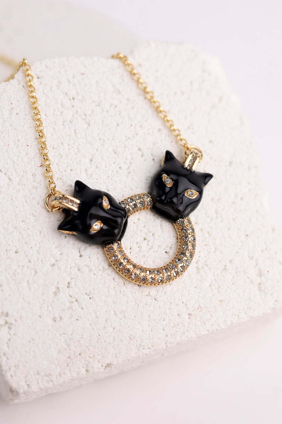 Колье POLINA FIRENZE CL3038 Пантеры черные средние