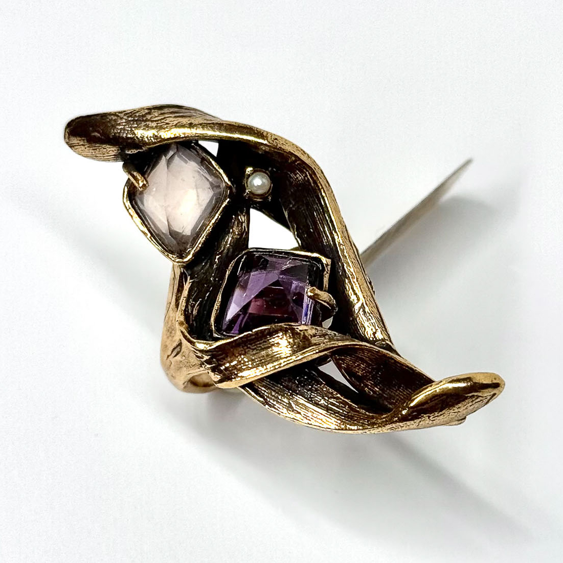 Кольцо c аметистом и розовым кварцем ALCOZER & J A108OP24