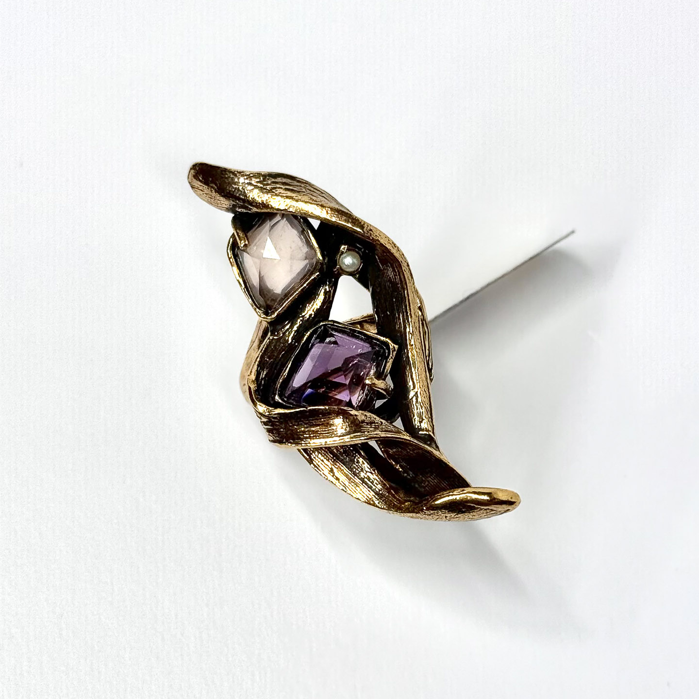 Кольцо c аметистом и розовым кварцем ALCOZER & J A108OP24