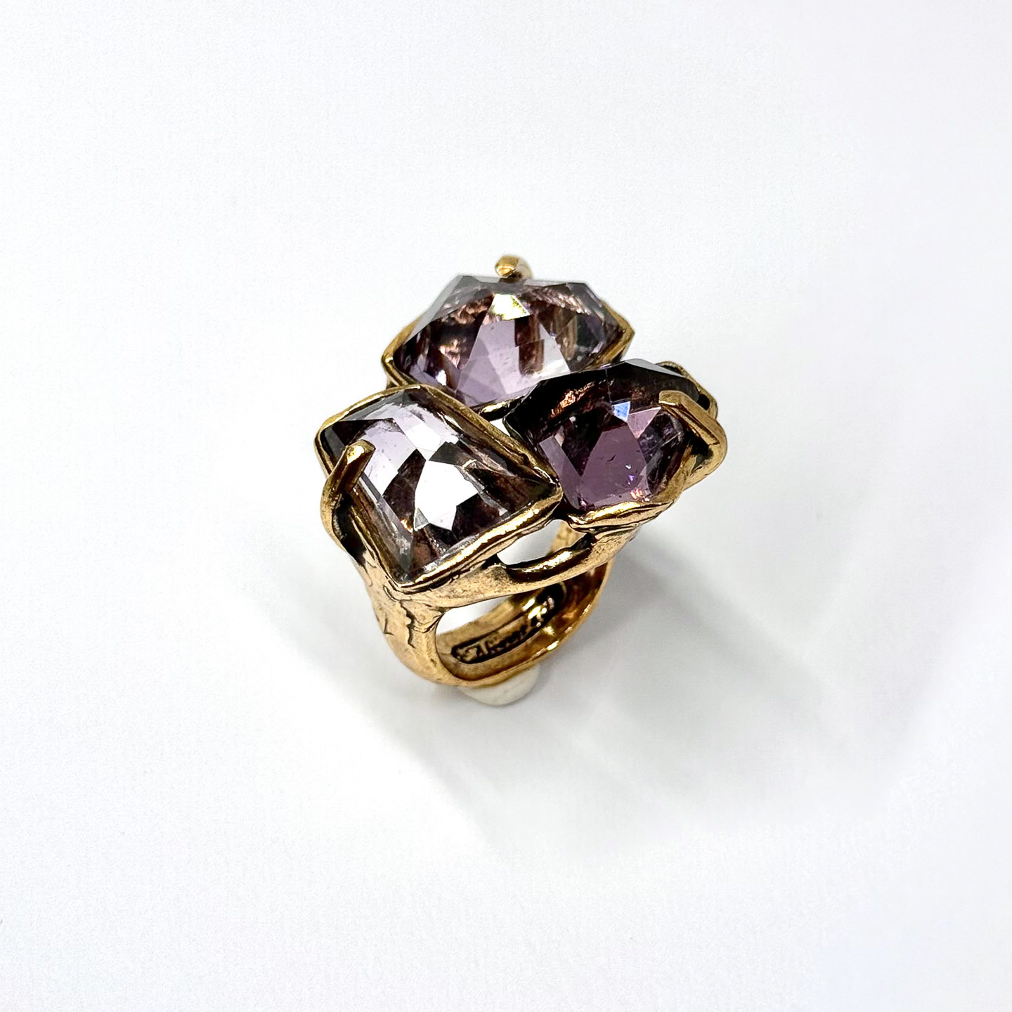 Кольцо с аметистом, цитрином и розовым кварцем ALCOZER & J A108OJ24