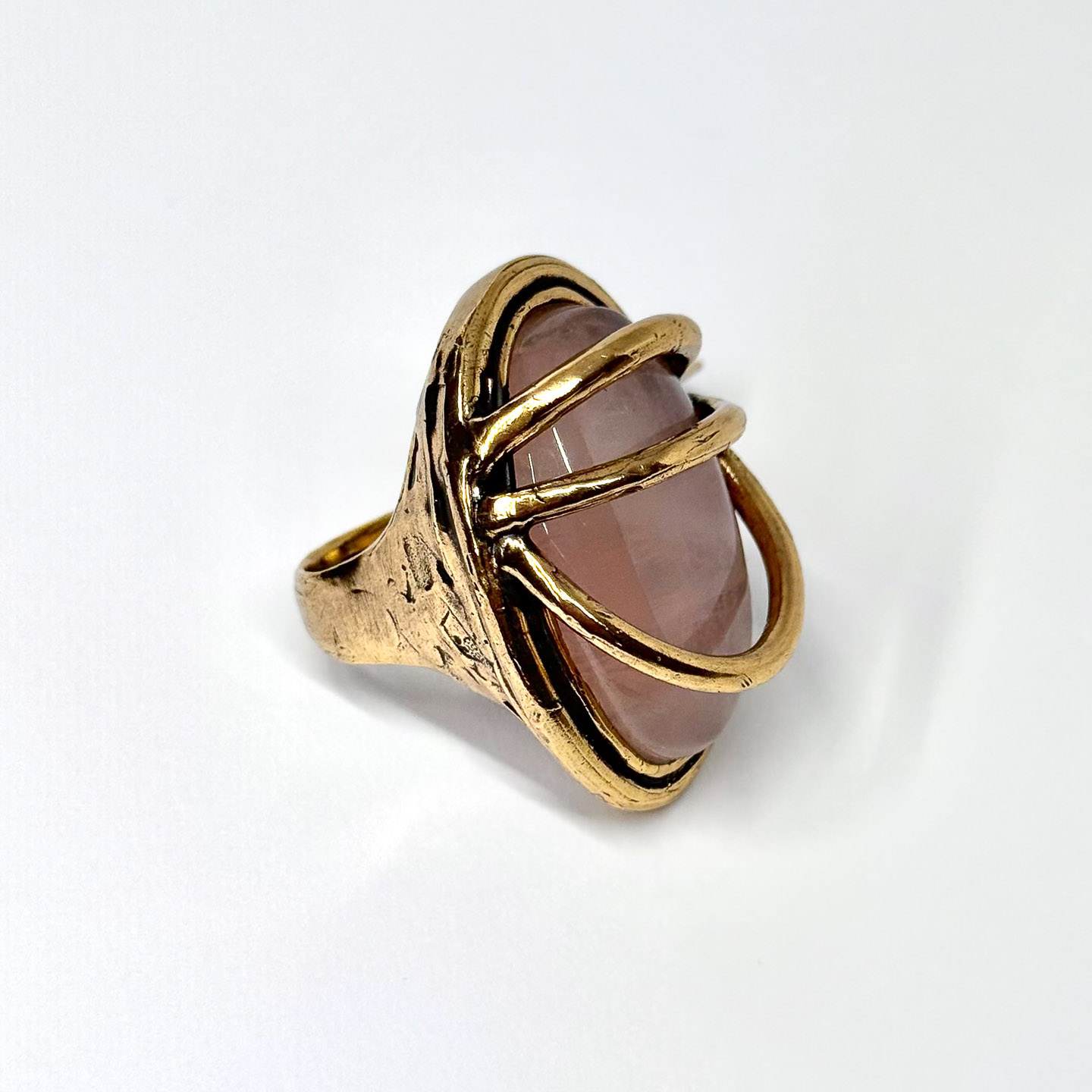 Кольцо с розовым кварцем ALCOZER & J A118GB24