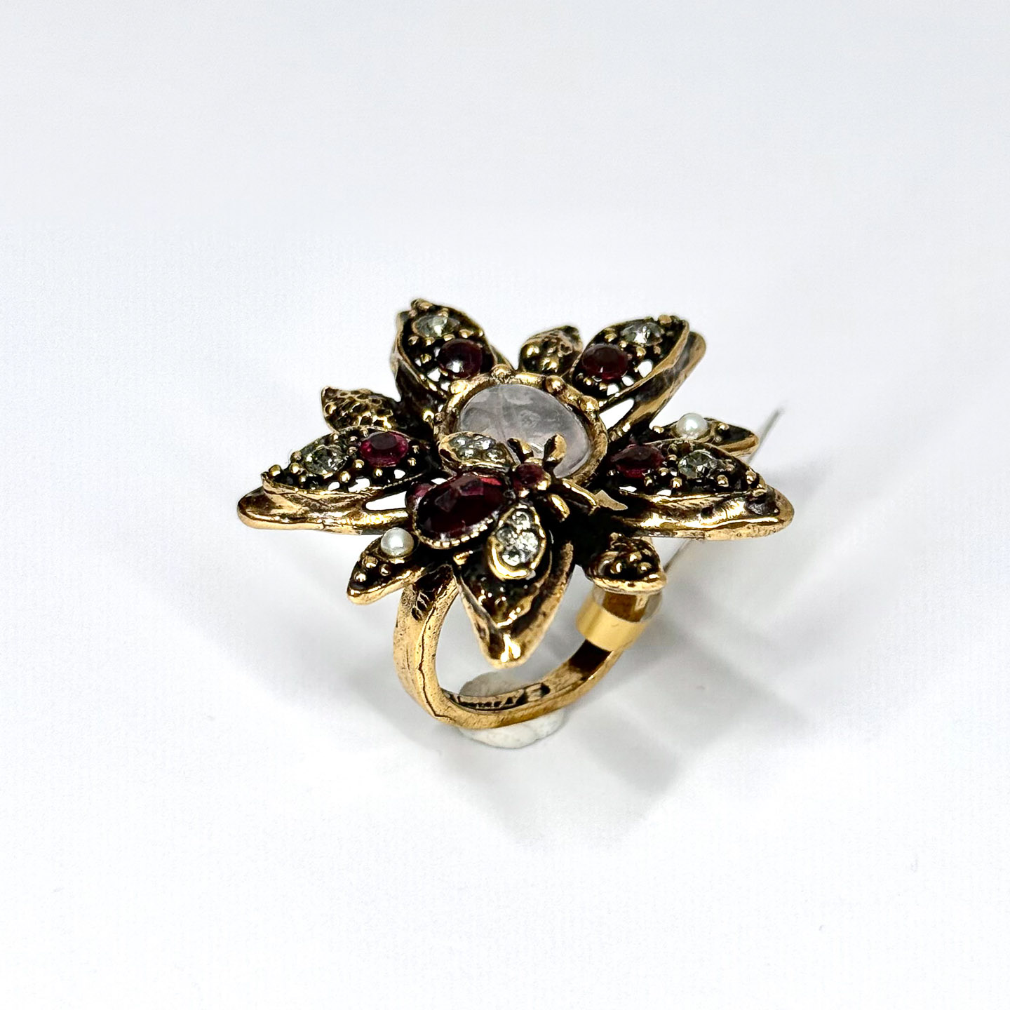 Кольцо с розовым кварцем, гранатом и Swarovski ALCOZER & J A78XW24