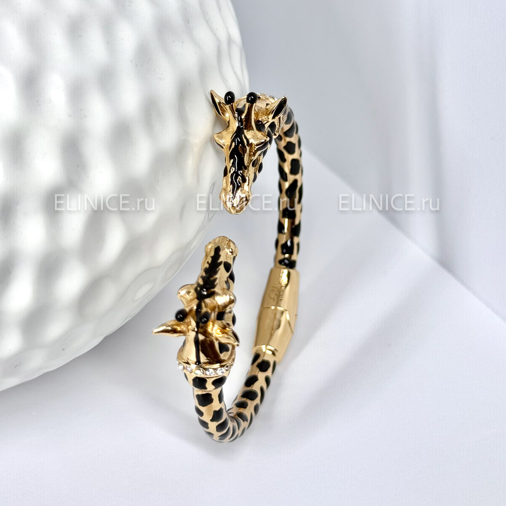 Браслет POLINA FIRENZE жирафы средние золотые BR4298