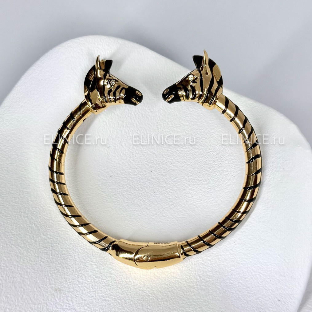 Браслет POLINA FIRENZE зебры средние золотые BR4287