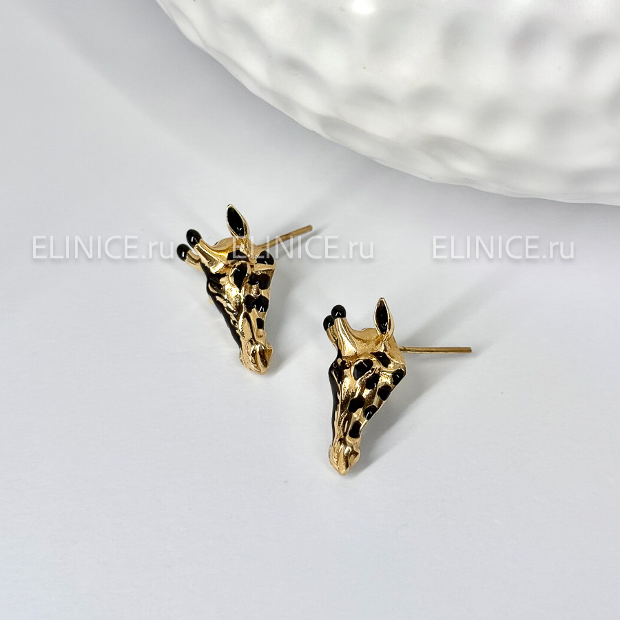 Серьги POLINA FIRENZE жирафы золотые  OR4296