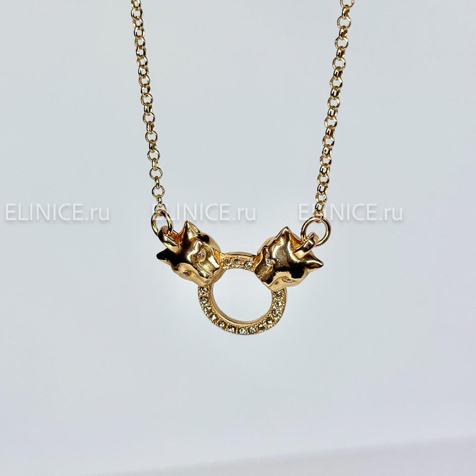 Колье POLINA FIRENZE золотые пантеры малые CL2927