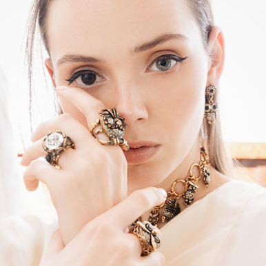 Серьги с сапфирами и Swarovski ALCOZER & J OP3862C