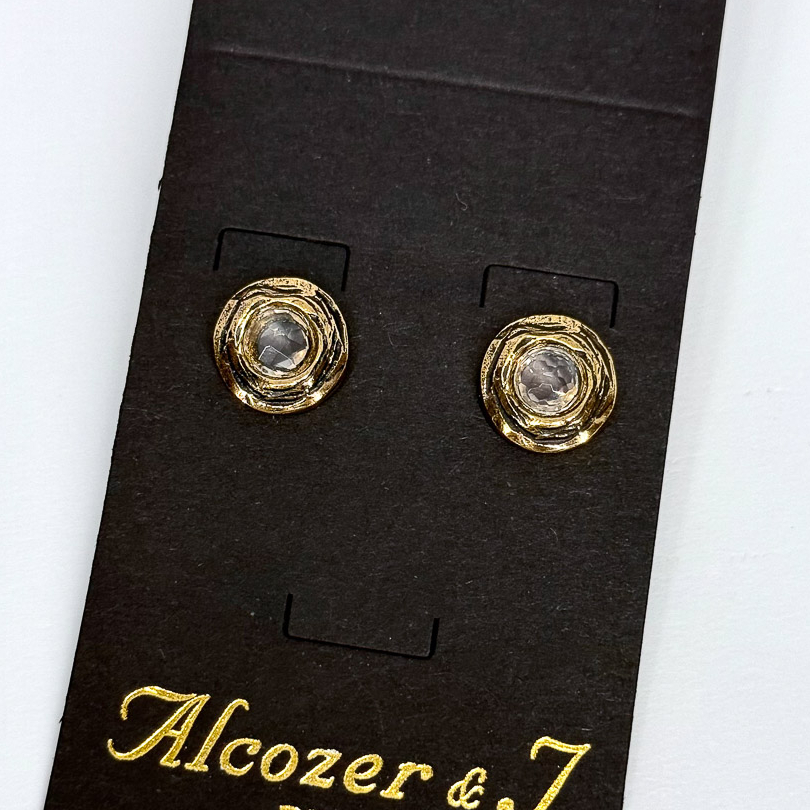 Серьги Alcozer & J с розовым кварцем