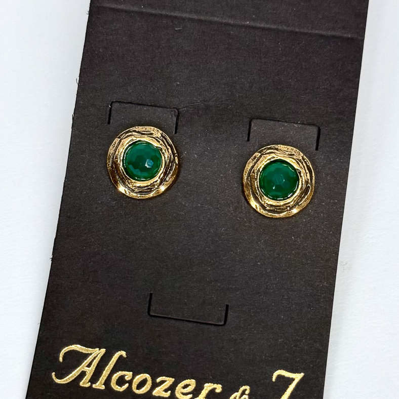 Серьги Alcozer & J с изумрудом.