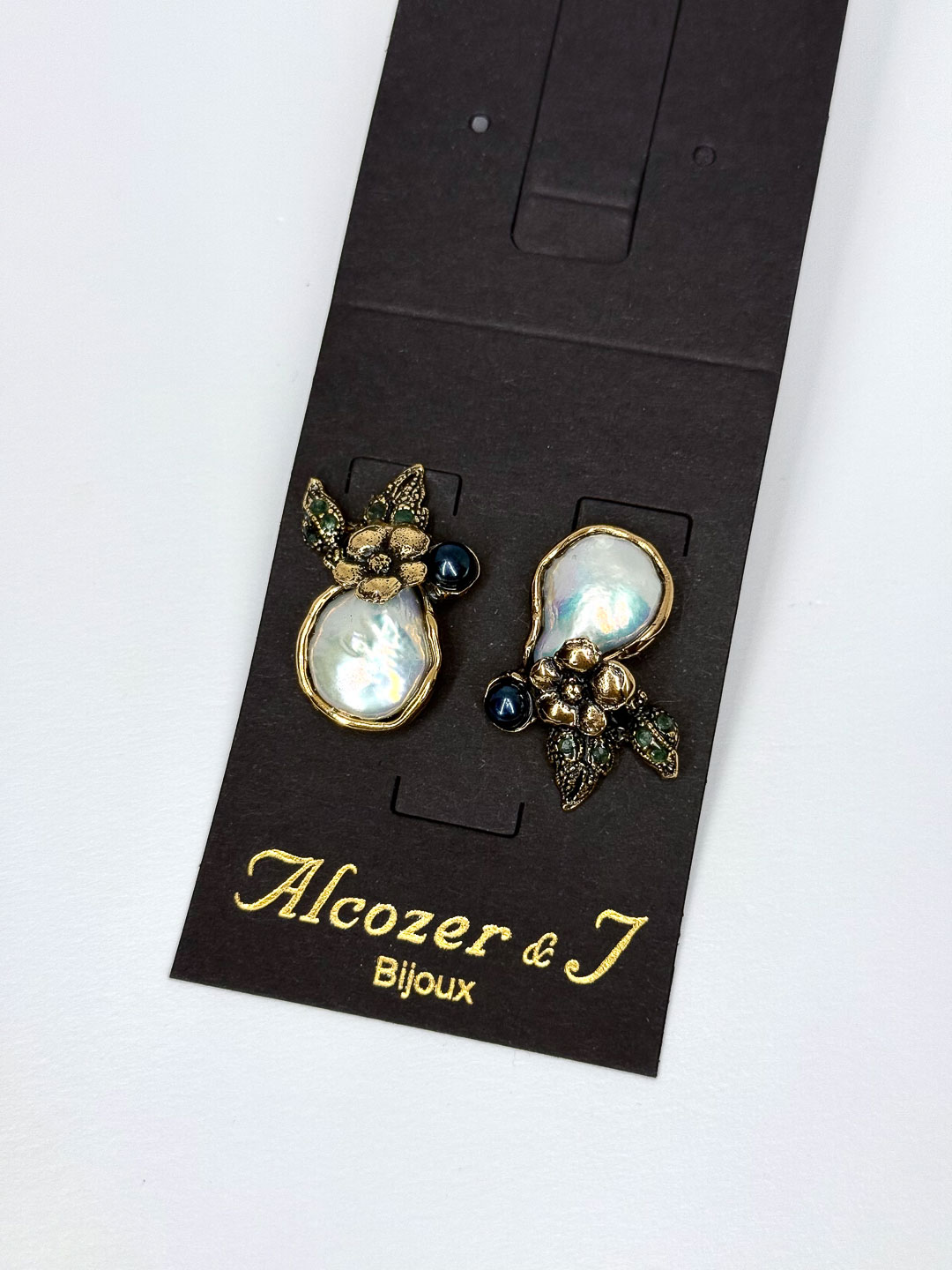 Серьги Alcozer & J с жемчугом и изумрудом O88FE25