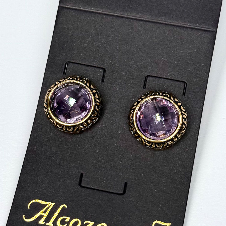 Серьги Alcozer & J с аметистом O78FC25
