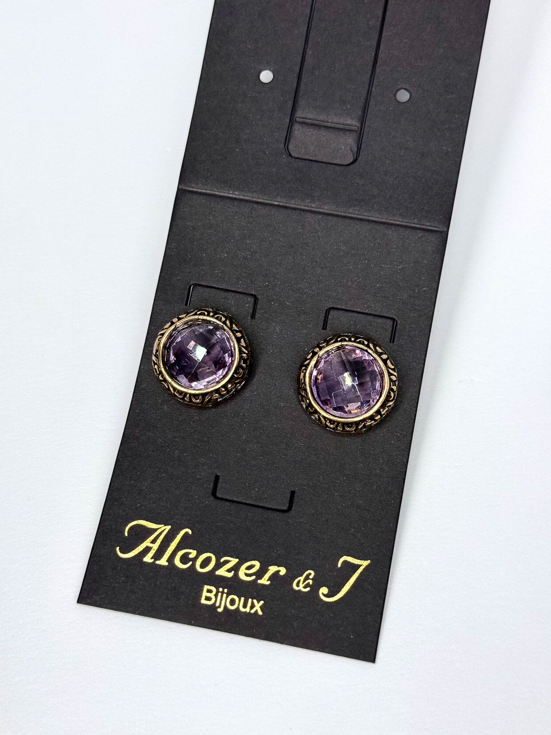 Серьги Alcozer & J с аметистом O78FC25