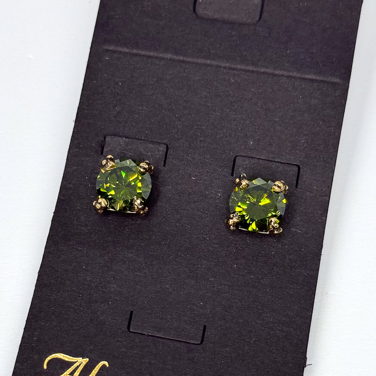 Серьги Alcozer & J Swarovski зеленые