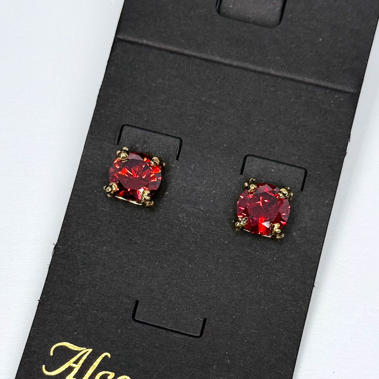 Серьги Alcozer & J Swarovski алые