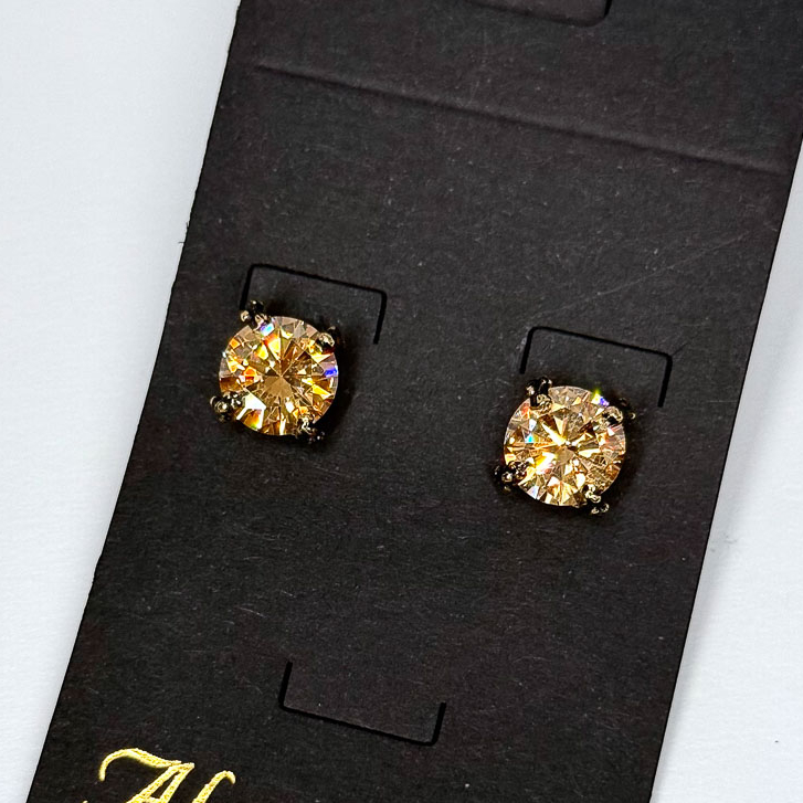 Серьги Alcozer & J Swarovski золотистые