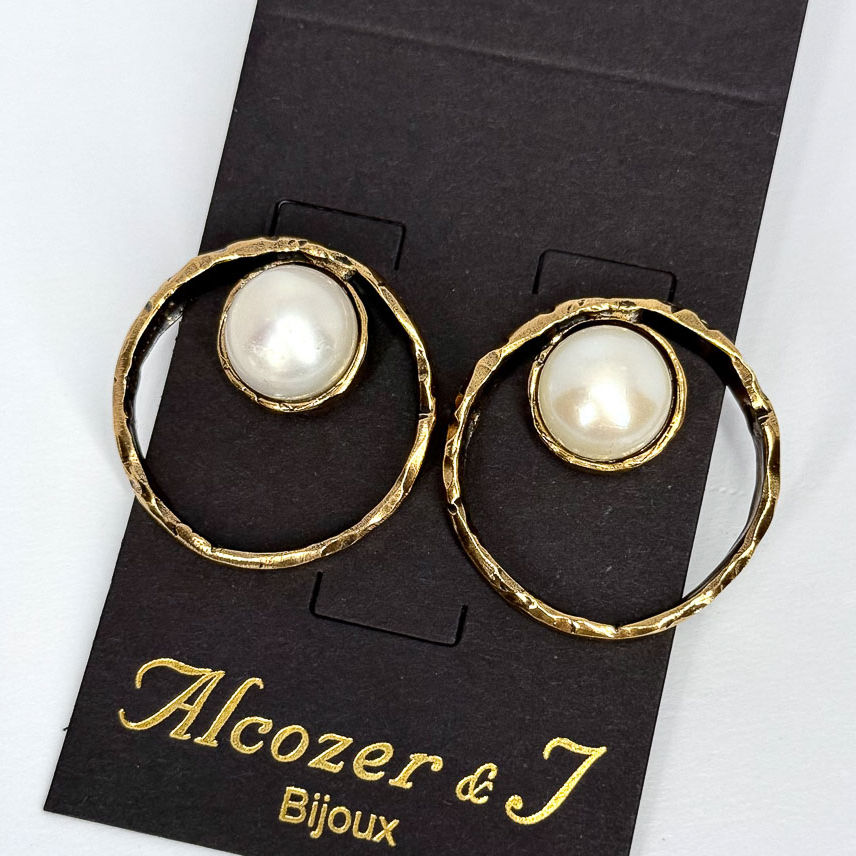 Серьги Alcozer & J с жемчугом O78GM25