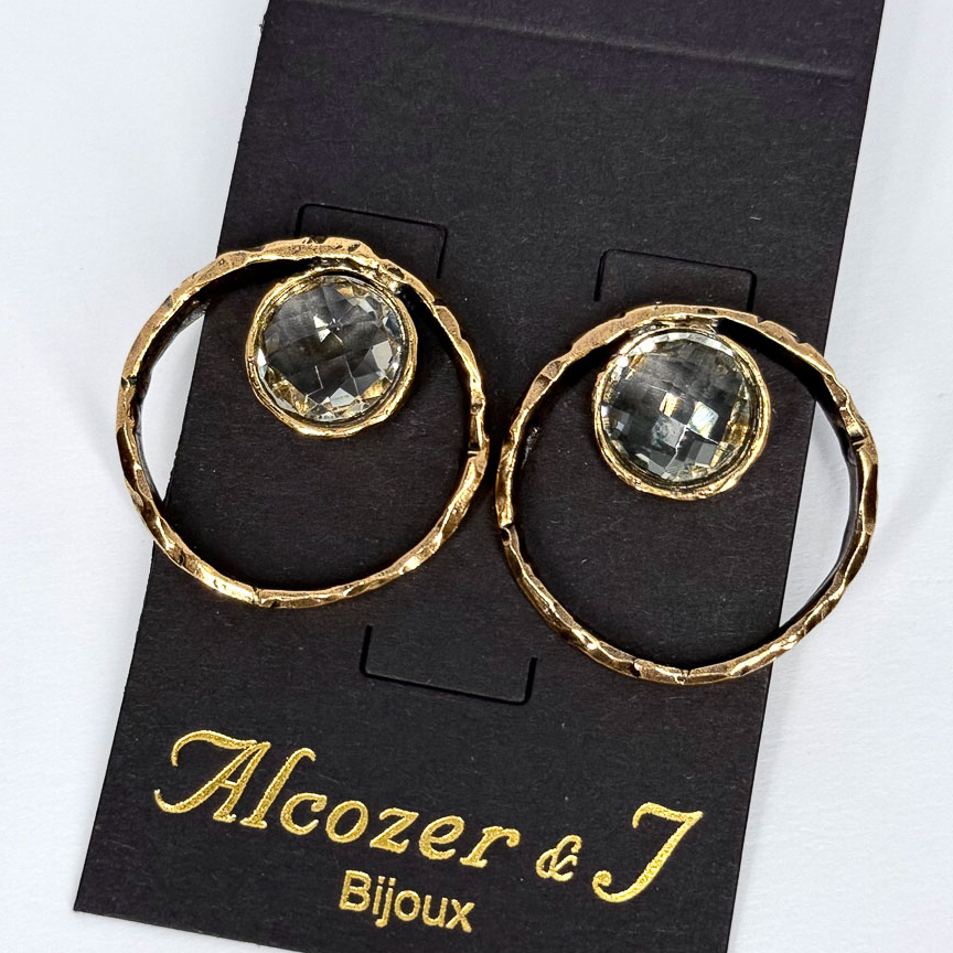 Серьги Alcozer & J с празиолитом O78GK25