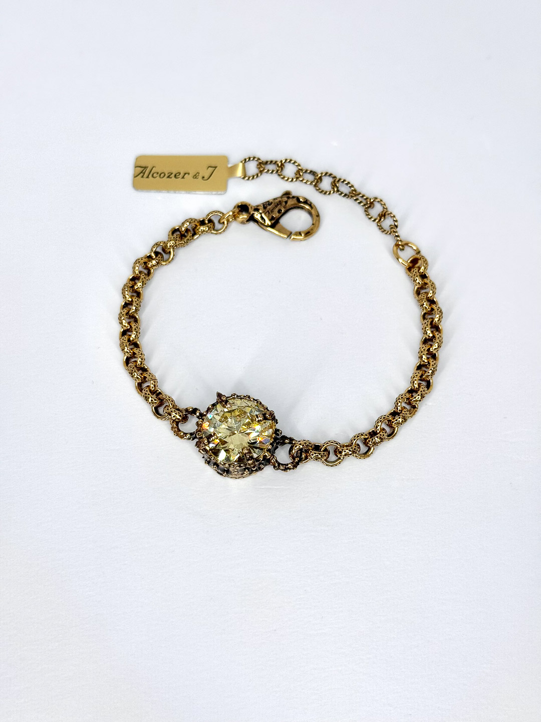 Браслет Alcozer & J Swarovski лимонный